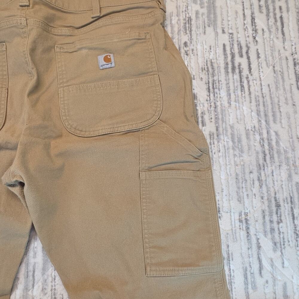 Carhartt Women's Carpenter Pants Tan Original Fit Straight Leg Sz 14 - Picture 11 of 13